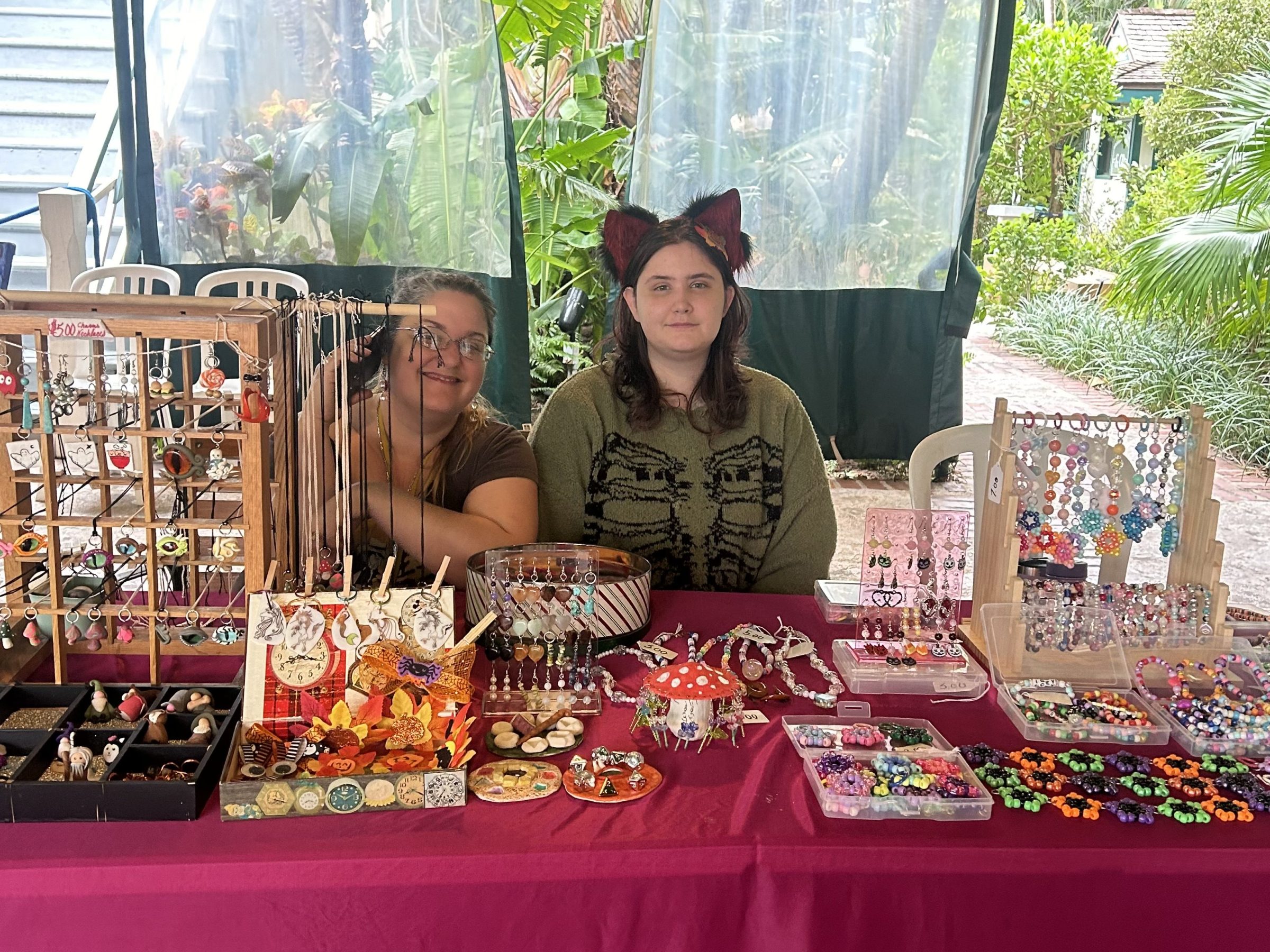 a group of people sitting at a table