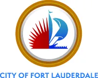 Seal of Fort Lauderdale with sun and sailboat design.